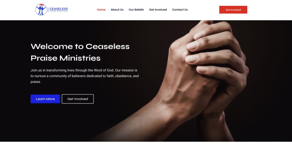 Ceaseless Praise: How Globalheirs Digital Brought a Vision of Faith and Worship to Life Through Website Design 2 Ceaseless Praise: How Globalheirs Digital Brought a Vision of Faith and Worship to Life Through Website Design